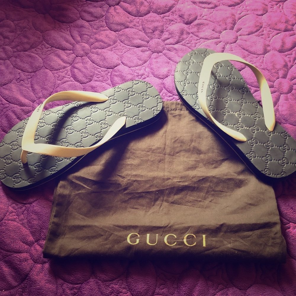Gucci Flip Flops. Include box,dust bag, and bag.